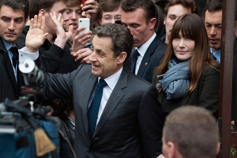 Image: UMP Candidate Nicolas Sarkozy Votes In Second Round Of French Presidential Election